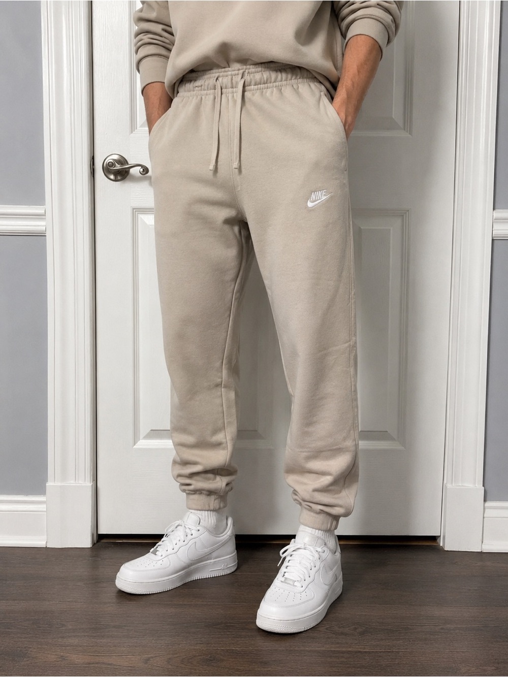 Nike Men's Sand Beige Jogger Sweatpants